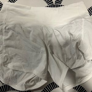 White Lululemon shorts
